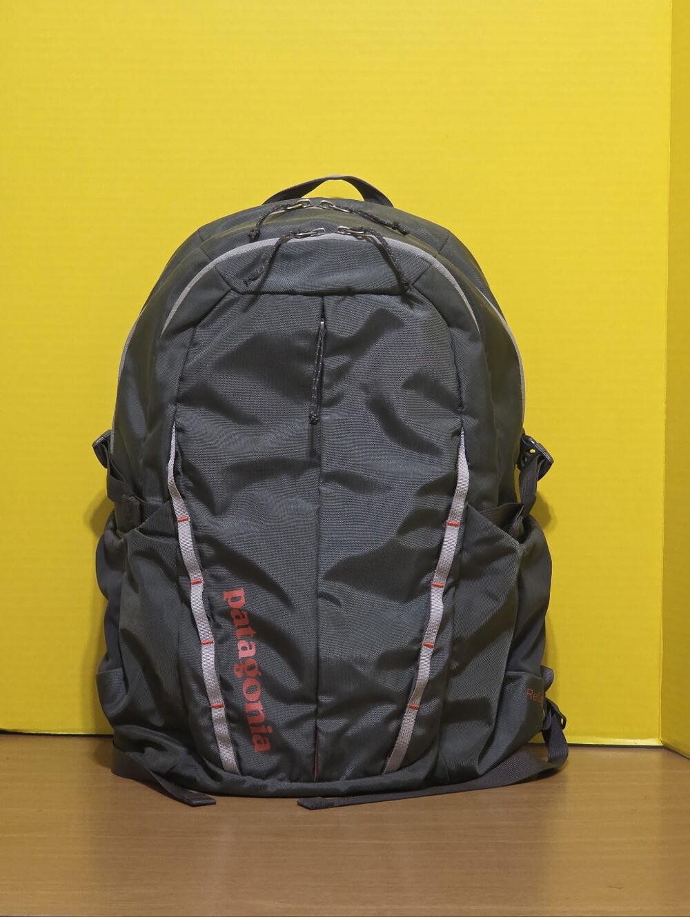 Patagonia Backpack with Red Logo Accents